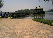 彩色壓模混凝土