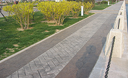 彩色壓模混凝土